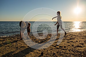 Children playing on the beach