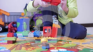 Children playing with blocks