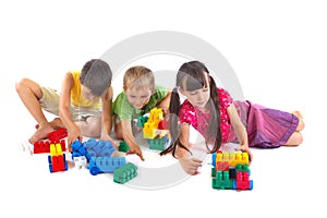 Children Playing With Blocks