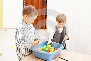 Children playing cooks