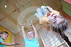 Children playing at home