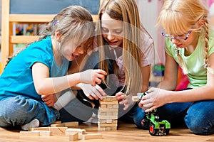 Children playing at home