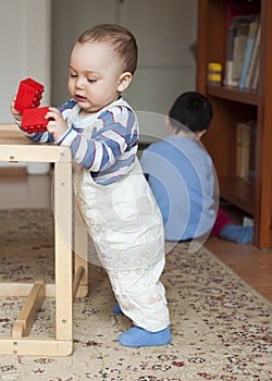 Children playing at home