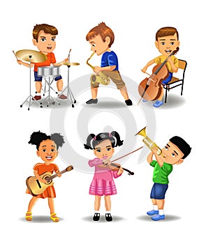 Children playing instruments