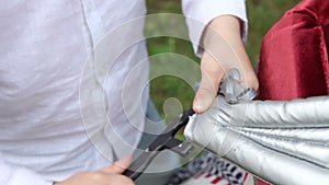 Children playing with instruments - repairing car