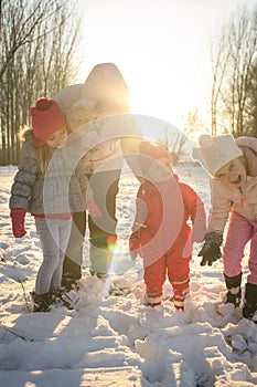 Winter season. Smiling and happy.