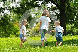 Children playing outdoors