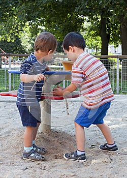 Children playing at playground