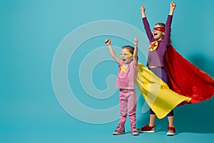 Children playing superhero