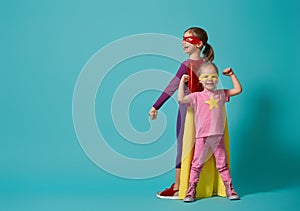 Children playing superhero