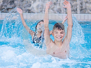 Children in pool