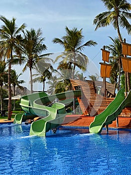 Children pool and slide water park, Muscat Oman