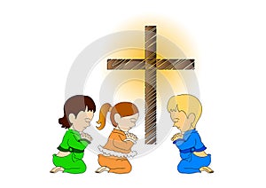 Children prays