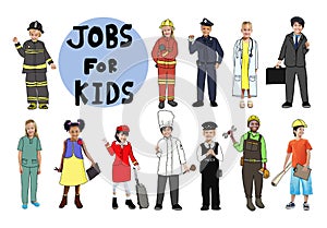 Children with Professional Occupation Concept