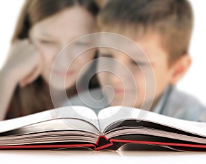 Children reading a book