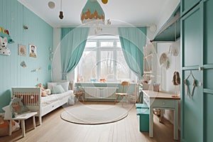 children room Interior design kids room design unisex furniture colorful