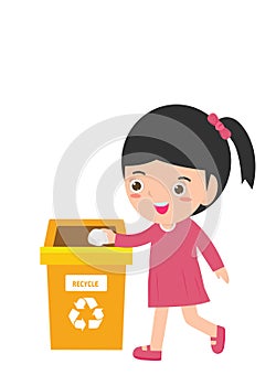 Children rubbish for recycling, Illustration of Kids Segregating Trash, recycling trash, Save the World , male recycling