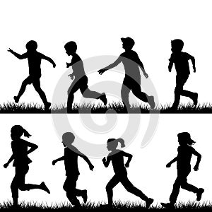 Children running