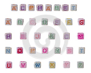 Children's alphabet blocks