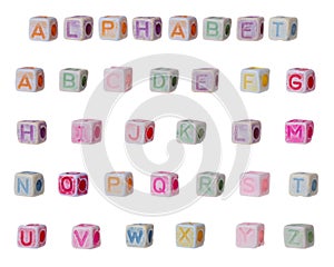 Children's alphabet blocks