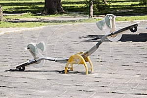 Children\'s balance swing on playground