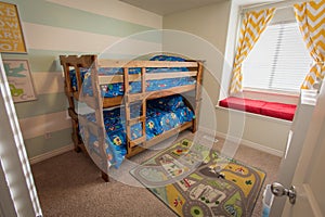 Childrens` Bedroom With a Bunkbed