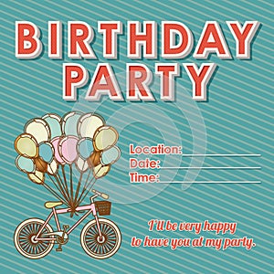 Children's birthday invitation photo