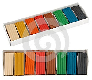 Children's bright color Plasticine in the box