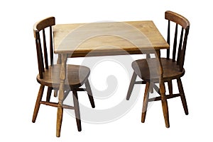 Bambini legna tavolo un sedie 