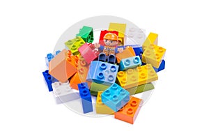 Children`s constructor on a white background