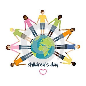 Children`s day children aroud the world