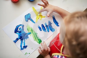 Children`s drawing paints