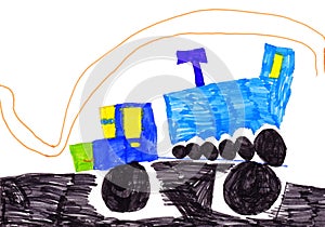 Children's drawing. trucks