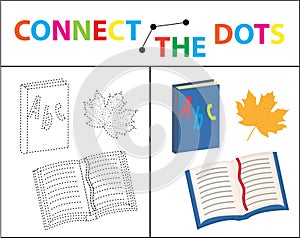 Children s educational game for motor skills. Connect the dots picture.