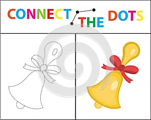 Children s educational game for motor skills. Connect the dots picture. For children of preschool age. Circle on the