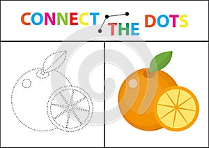 Children s educational game for motor skills. Connect the dots picture. For children of preschool age. Circle on the