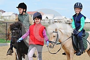 Children's equestrian photo