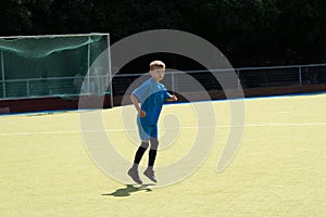 children\'s football, a boy of European race