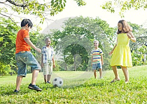 Children's Football in the Park