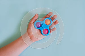 Children& x27;s Hand Holding Silicone Toy Spinner Simple Dimple