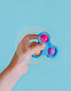 Children& x27;s Hand Holding Silicone Toy Spinner Simple Dimple