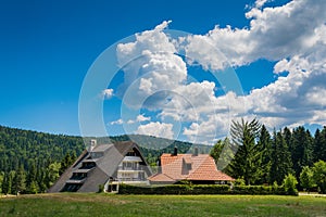 Children`s holiday resort on the mountain