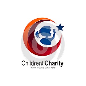 Children`s logo reaches for dreams