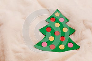 Children`s mosaic christmas tree