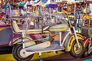 Children`s `Motor Cycle` Ride At County Fair