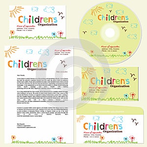 Children's organization template