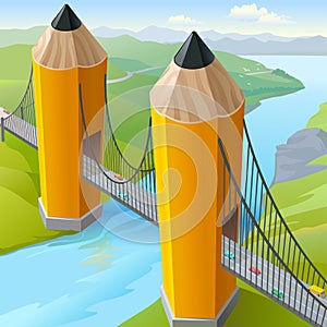 Children's Pencil Golden Gate Bridge