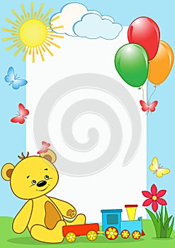 Children's photo framework. Bear. photo