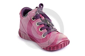Children`s pink shoe
