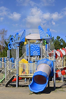 Children`s play area in the park area